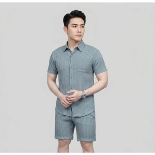 [CAO CẤP] Set Sơ Mi Ngắn Tay+Quần Shor Đũi Nam Form Đẹp Cao Cấp,Thoáng Mát Dễ Phối Đồ Đồ Thời Trang