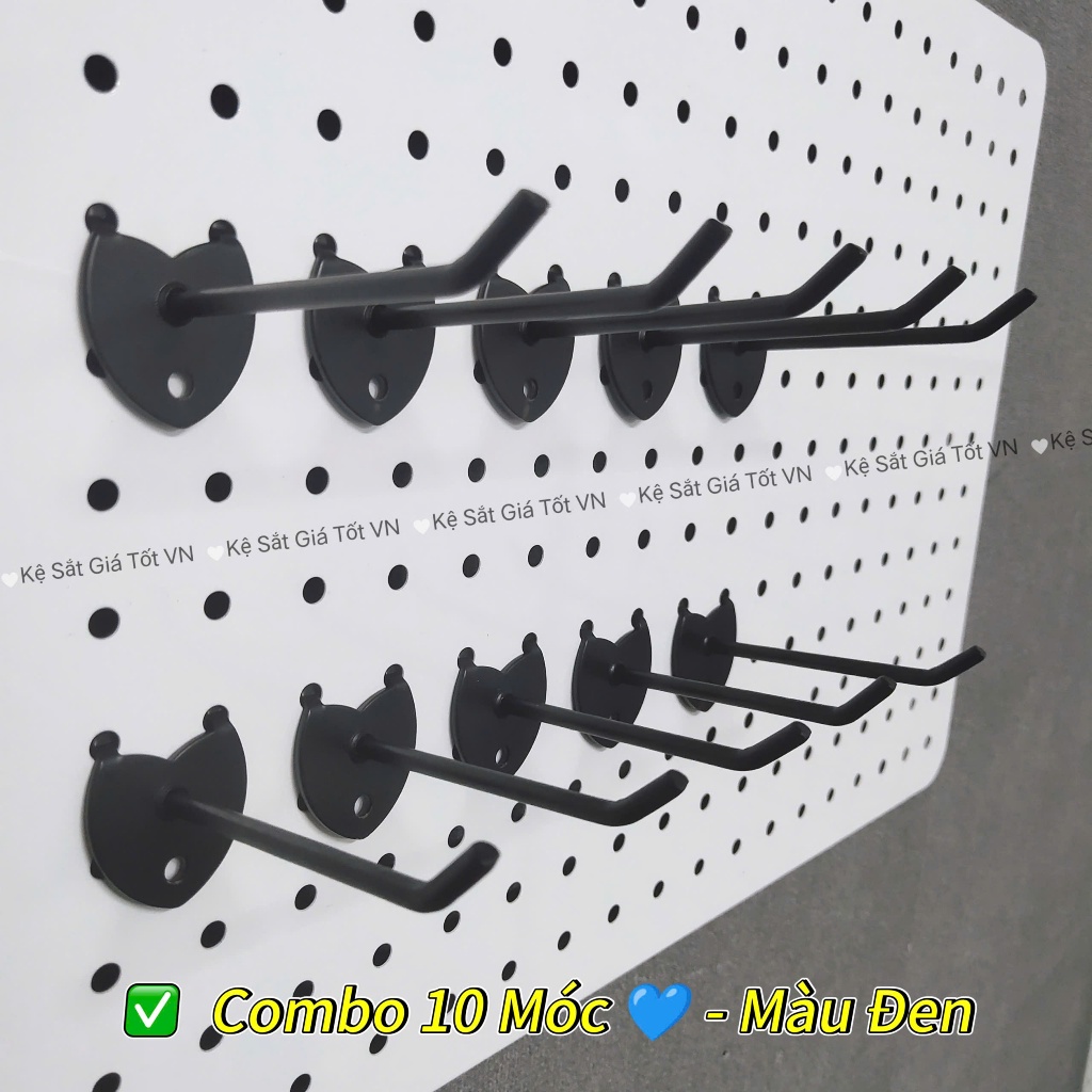 {COMBO} Móc trái tim treo kệ lưng tôn lỗ – Móc treo phụ kiện điện thoại, quần áo