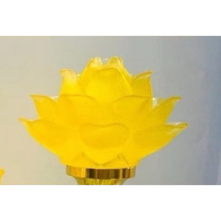hoa sen lưu ly lắp lư đồng, lưu ly thay thế có sẵn bóng led hàng đẹp (giá 1 cái)