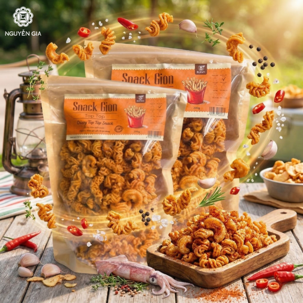 Snack Giòn Tóp Tóp Râu Mực Cay Bigfarm 200g / 400g NGDAV051