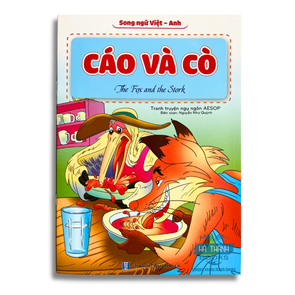 Truyện ngụ ngôn thế giới AESOP Cáo và Cò – Song ngữ Việt Anh | Truyện tranh thiếu nhi ý nghĩa