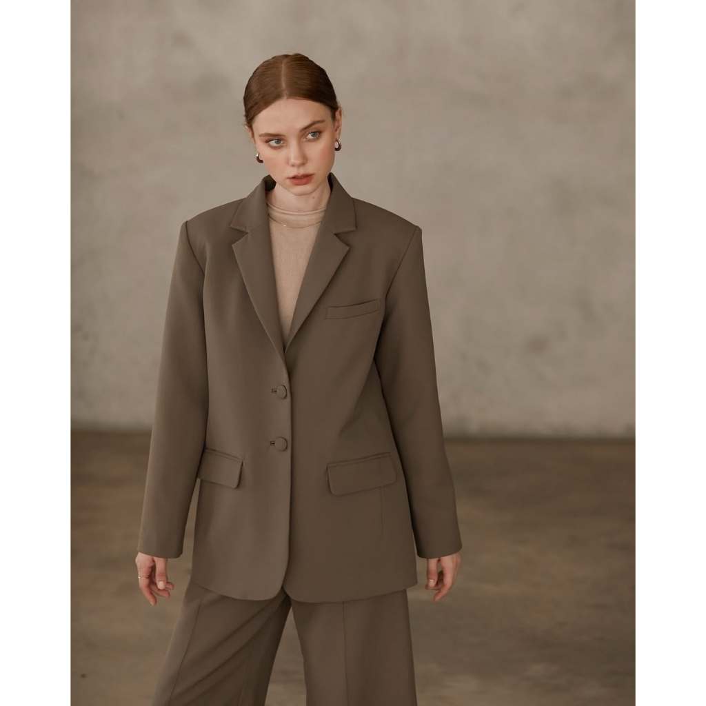 Áo Blazer Nữ Form Oversize Cao Cấp – Vest Nữ Phong Cách Hàn Quốc Thanh Lịch Dễ Phối Đồ | Tiệm May Diluclothing
