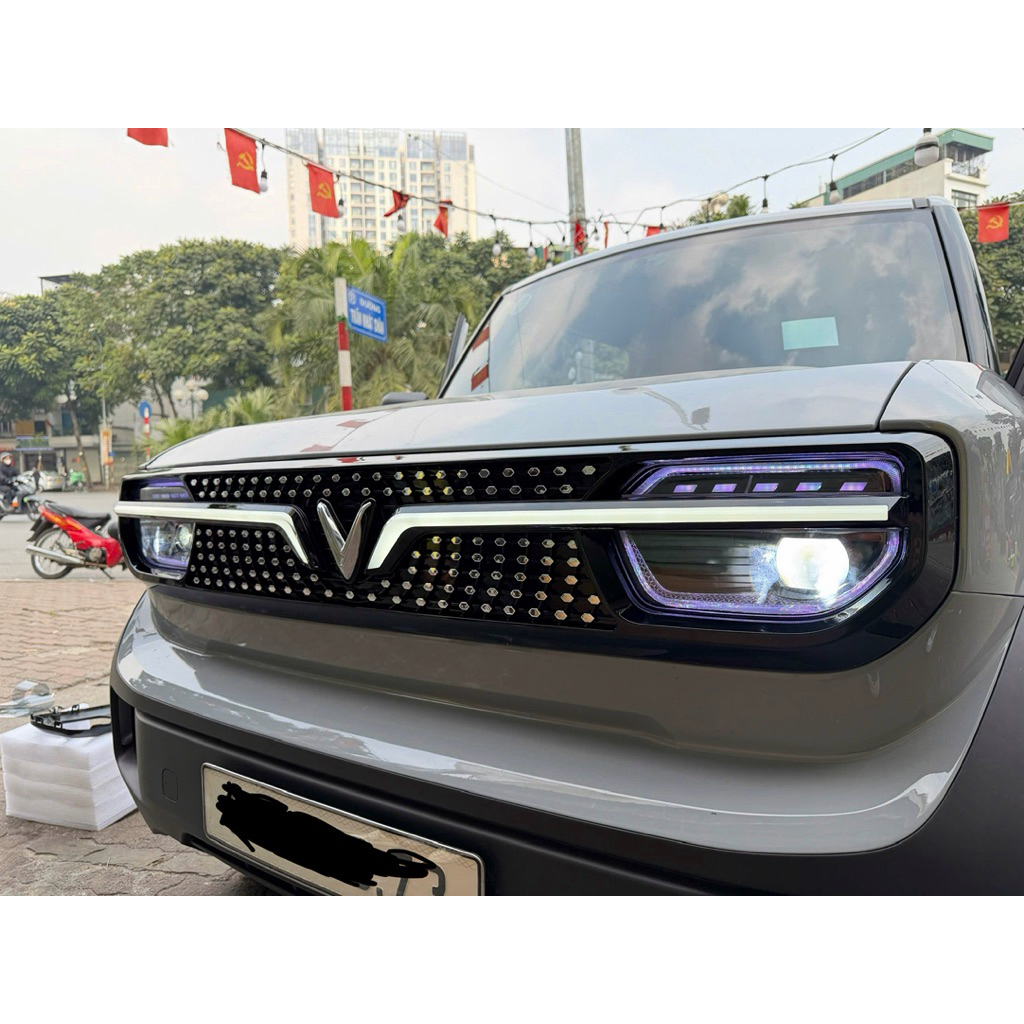 Ca Lăng VF3 kèm led kiểu sao rơi, lắp zin theo xe
