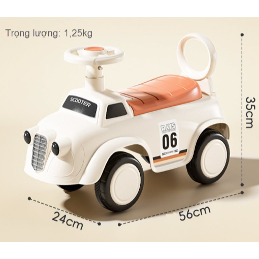 Xe chòi chân ô tô XEHOI 2212 cho bé 1 2 3 tuổi có nhạc đèn hàng cao cấp mẫu mới