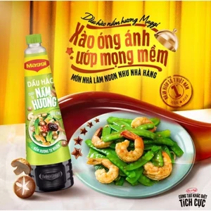 Dầu hào nấm hương Maggi chai 350ml , dùng cho món chay và mặn , đậm đà hương vị