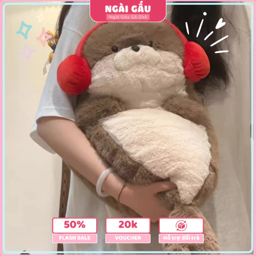 Gấu Bông, Gấu Bông Rái Cá Nhồi Bông, Móc Khóa Gấu Bông Đủ Size Búp Bê Dễ Thương, Gấu Lớn
