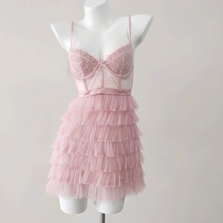 V62 Váy ngủ Slip Dress có đệm ngực phong cách sang trọng gợi cảm quyến rũ va ngây thơ từ Phương Lịn Underwear