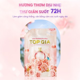 [COMBO 5L] Nước Giặt Xả TopGia Hương Hoa Nắng, Dung Tích 1L, Sạch Sâu Bền Màu, Lưu Hương 72H, Dịu Nhẹ Cho Da