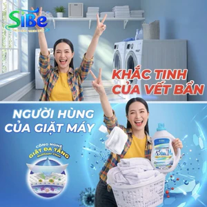 NƯỚC GIẶT XẢ SiBE 5IN1 – CÔNG NGHỆ TẠO BỌT THÔNG MINH, ĐÁNH BAY MỌI VẾT BẨN