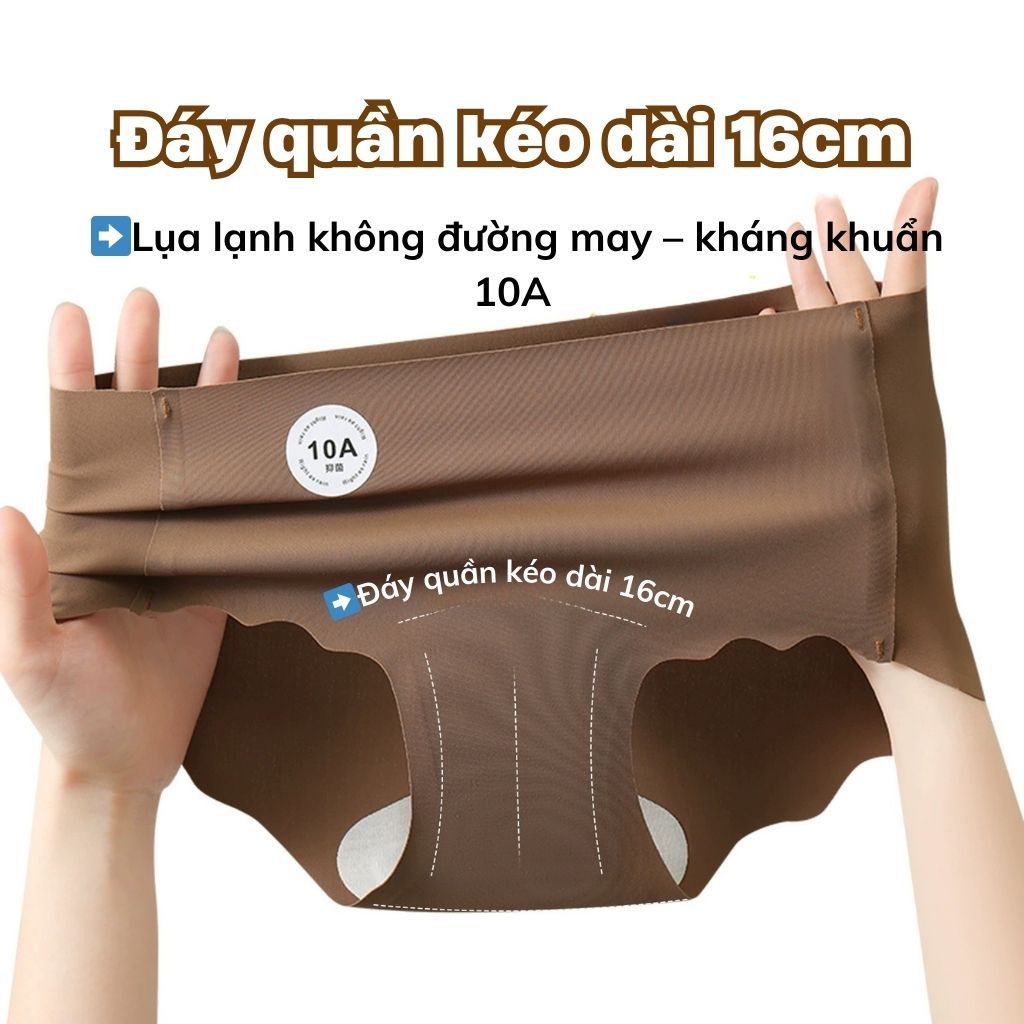 Quần lót nữ su đúc không đường may tàng hình cạp vừa tôn dáng đáy lót cao cấp khử mùi LANIXA L074