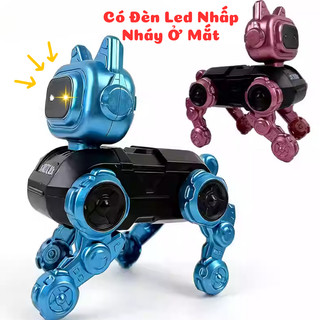 Đồ Chơi Robot Dog Mini Có Đèn Led Tự Động Di Chuyển Thông Minh - Đồ Chơi Công Nghệ, Quà Tặng Cho Bé Trai