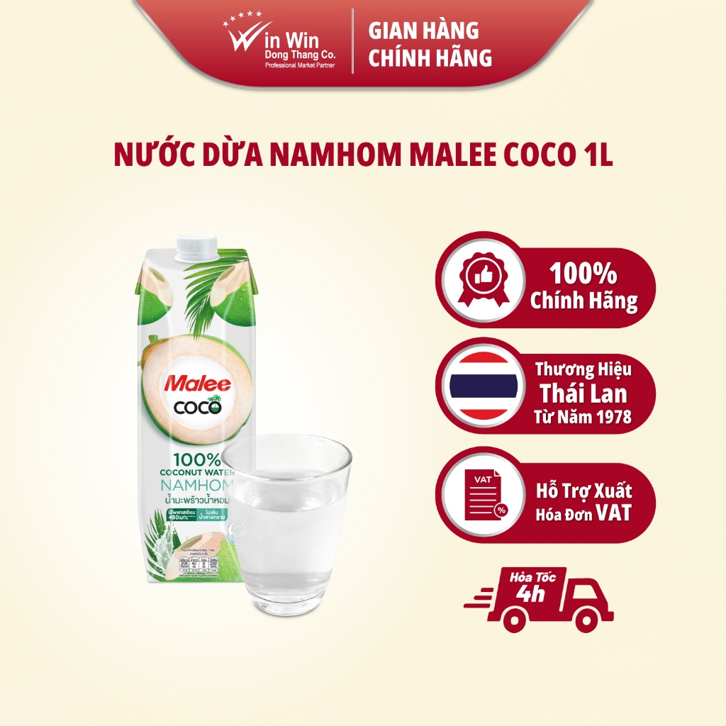 Nước Dừa Namhom Malee Coco 1 L - Nhập Khẩu Thái Lan | Malee Coco 100% ...