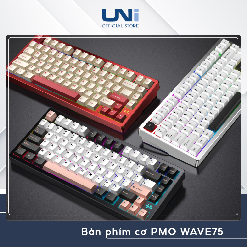 HÀNG SẴN GIAO - Bàn phím cơ PMO WAVE75 QMK – Layout 75% - Case Nhôm - 3 ...