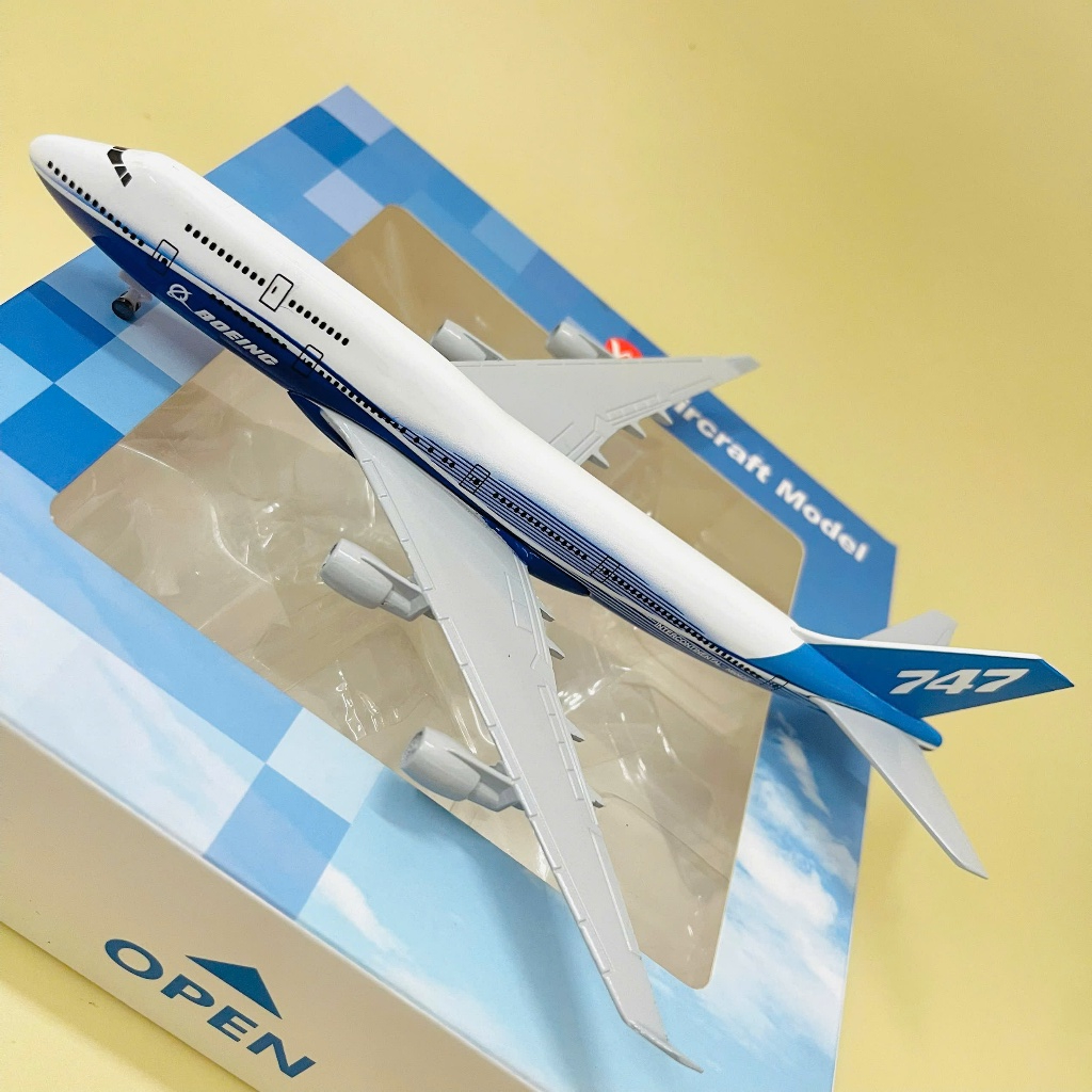 MÔ HÌNH MÁY BAY BOEING 747 AIRLINE CÓ BÁNH XE TỈ LỆ CHUẨN ĐẸP 20CM FULLBOX