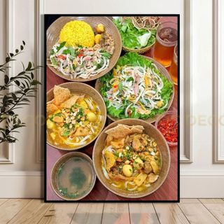 Tranh Canvas Treo Tường Hình Phở Gà BH239 - Tranh Decor, Tranh Trí Quán Phở, Quán Ăn, Nhà Hàng  Cao Cấp