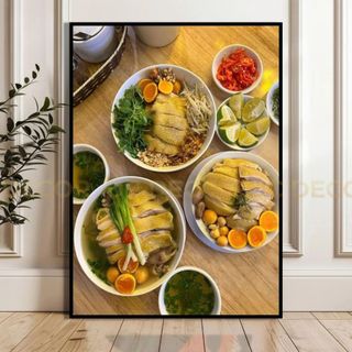 Tranh Canvas Treo Tường Hình Phở Gà BH239 - Tranh Decor, Tranh Trí Quán Phở, Quán Ăn, Nhà Hàng  Cao Cấp