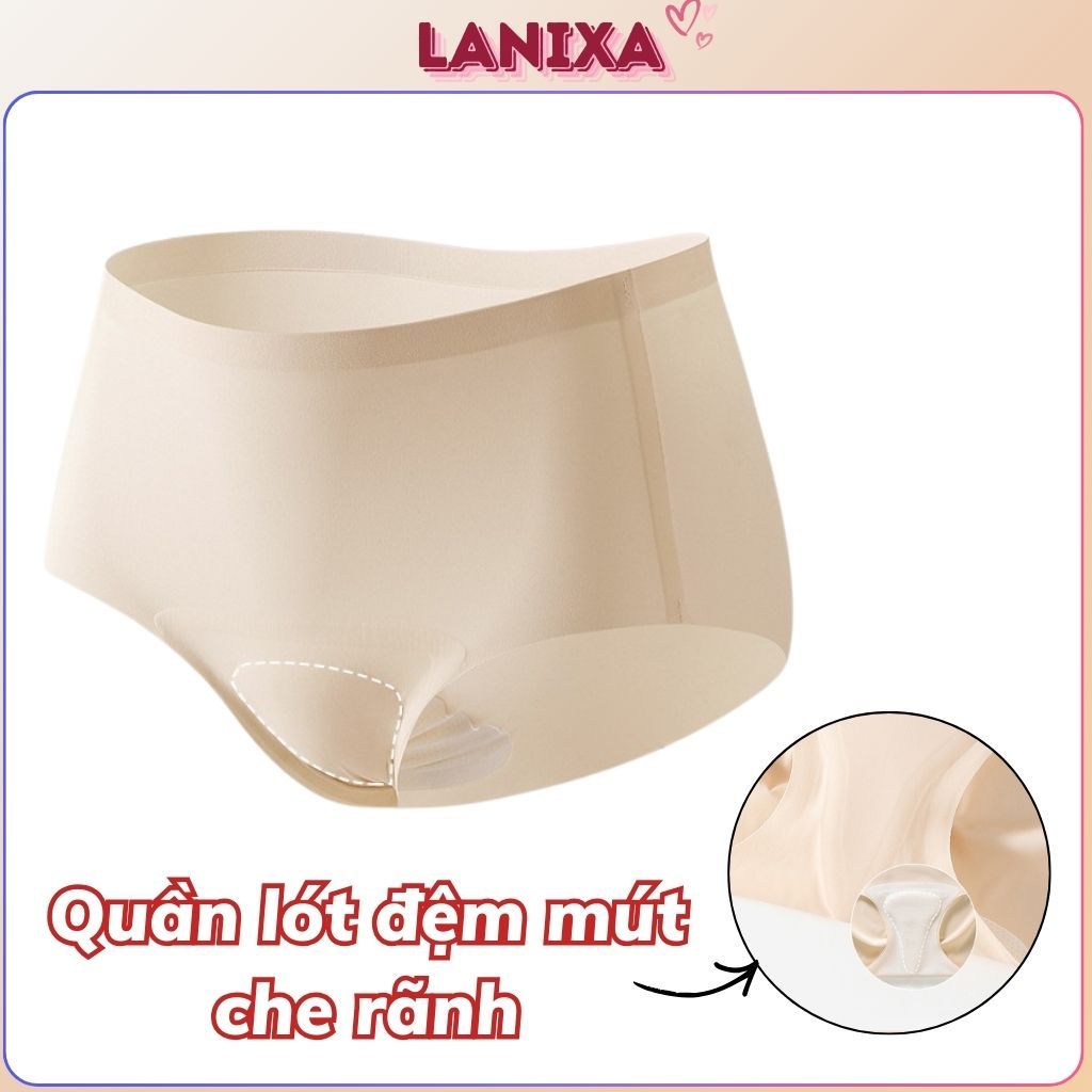 Quần lót nữ su đệm mút mỏng che chắn rãnh không đường may tàng hình co giãn linh hoạt LANIXA L0523