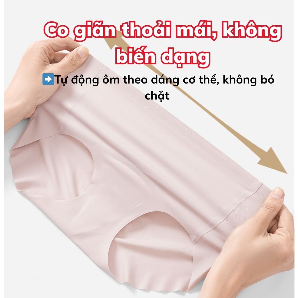 Quần lót nữ su đệm mút mỏng che chắn rãnh không đường may tàng hình co giãn linh hoạt LANIXA L0523