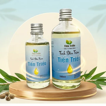 Bộ 2 Chai Tinh Dầu Tràm Tiến Triều 50ml + 100ml | Dầu Tràm Huế Nguyên Chất Cho Bé, Giữ Ấm, Xua Muỗi, Giảm Ho Sổ Mũi