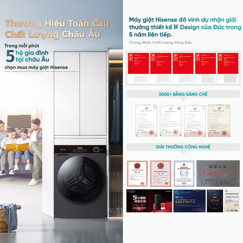 Máy Giặt Hisense Cửa Trên 8kg WTZQ8012UT -  Tiết Kiệm | Sạch Sâu | Bộ Lọc Đôi - Bảo Hành 2 Năm - Miễn Phí Giao Hàng