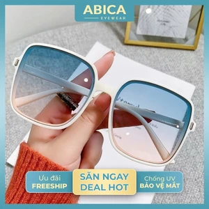 Kính râm thời trang ABICA gọng vuông màu Gradient phiên bản Hàn Quốc siêu ngầu cá tính hợp đi biển kỷ yếu đẹp giá rẻ 214