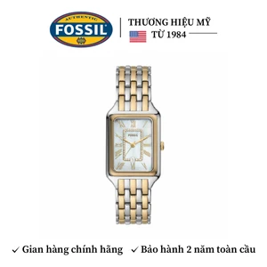 Đồng hồ nữ Fossil Raquel ES5305 mặt chữ nhật xà cừ 26MM, dây kim loại, hai màu