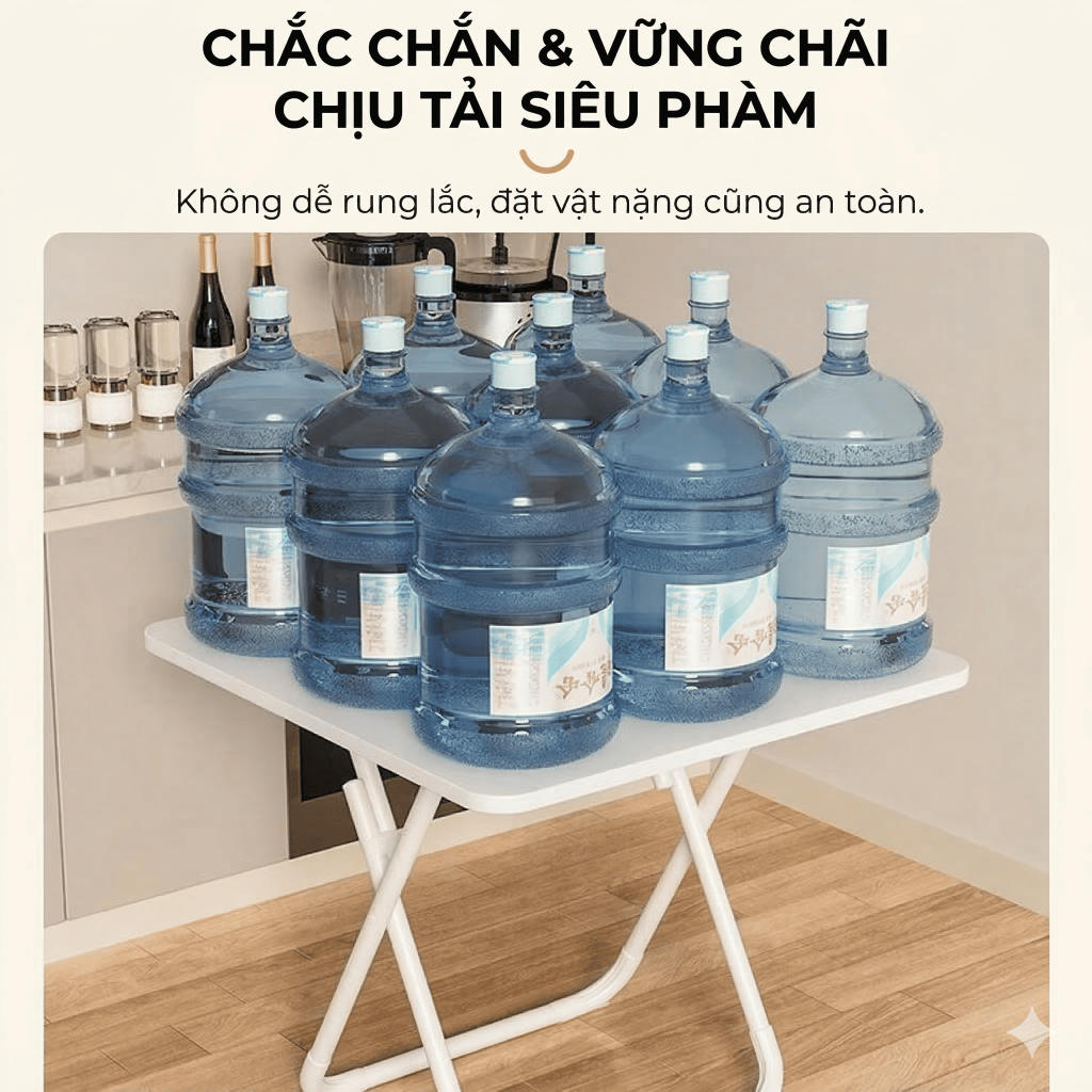 Bàn Gấp Gọn Mặt Vuông Mehaa Bàn Xếp Di Động Chân Chữ X Chắc Chắn Bàn Ăn Bàn Học Bàn Trà Gia Đình