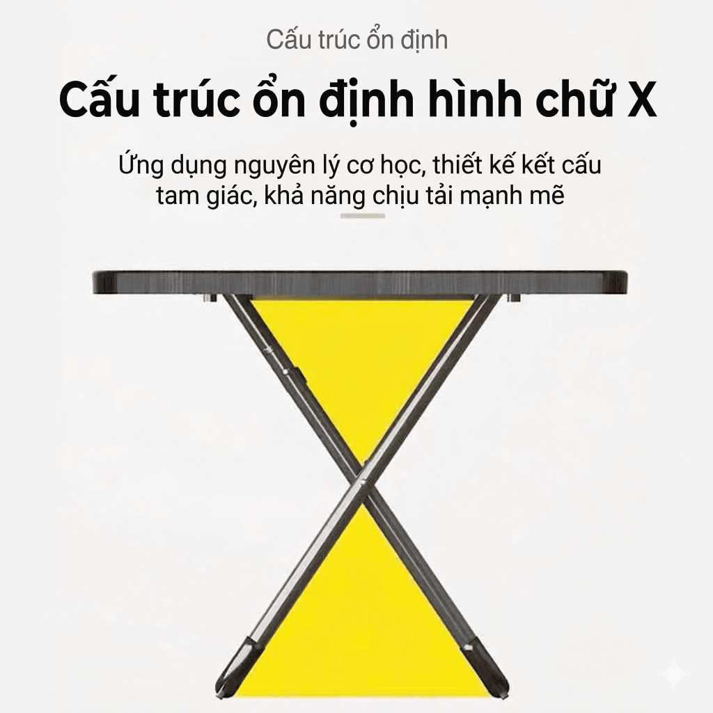 Bàn Gấp Gọn Mặt Vuông Mehaa Bàn Xếp Di Động Chân Chữ X Chắc Chắn Bàn Ăn Bàn Học Bàn Trà Gia Đình