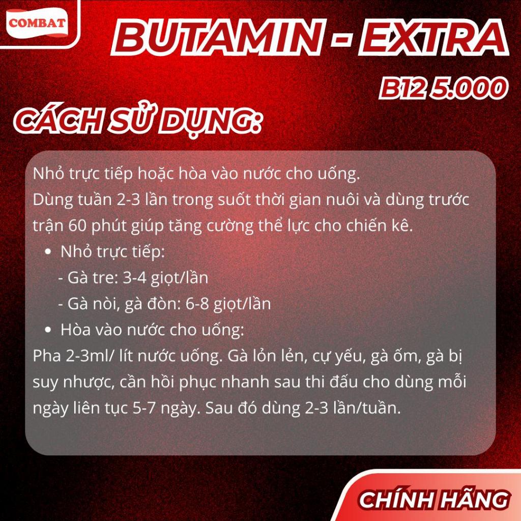 Butamin B12 5000 nuôi gà tơ lên gà chế độ nhanh sung cự, tăng nở khung xương, phát triển cơ bắp, hừng gà cự mạnh (50ml)