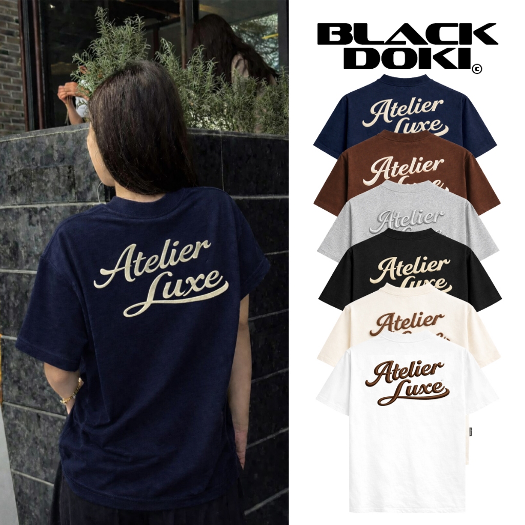 Áo Thun Atelier Luxe Boxy Tee Blackdoki Cotton 250gsm Local Brand Tay Lỡ Form Boxy Rộng Nam Nữ