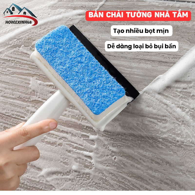 Cây chà gương kính nhà tắm, Bàn chải tường nhà tắm, bàn chải vệ sinh kèm gạt nước