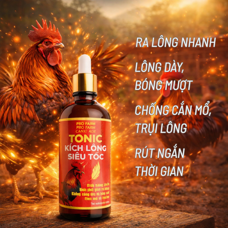 Siêu kích lông TONIC 100ml Kích lông ra nhanh, lông dày, bóng mượt, cứng cáp, khỏe mạnh