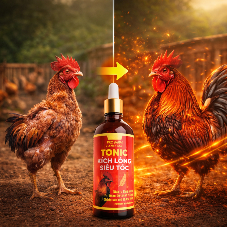 Siêu kích lông TONIC 100ml Kích lông ra nhanh, lông dày, bóng mượt, cứng cáp, khỏe mạnh