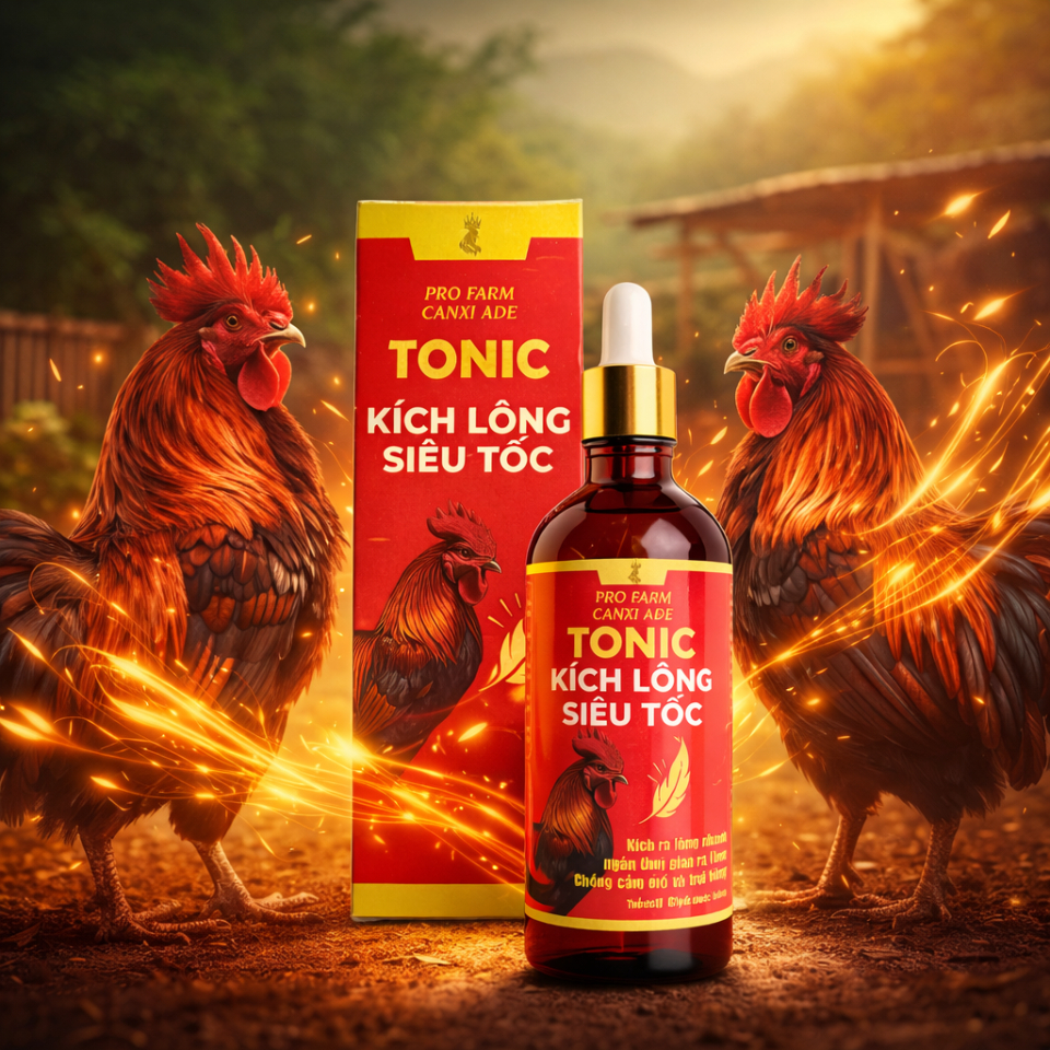 Siêu kích lông TONIC 100ml Kích lông ra nhanh, lông dày, bóng mượt, cứng cáp, khỏe mạnh