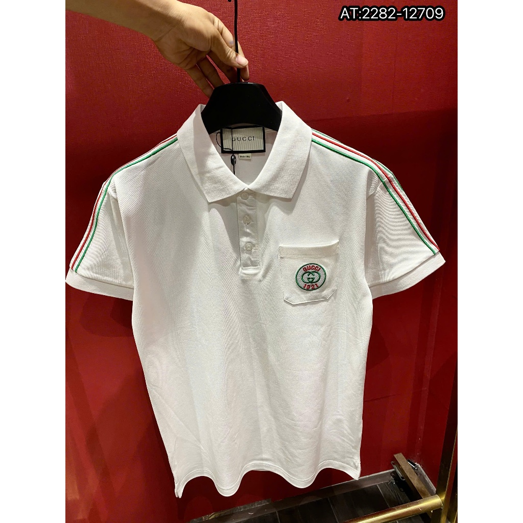 ÁO polo nam cổ tròn họa tiết tay ngắn phong cách trẻ trung chuẩn from