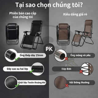 GHẾ THƯ GIÃN GẤP GỌN KHUNG THÉP CHỊU LỰC GHẾ XẾP GẤP GỌN THIẾT KẾ CÔNG THÁI HỌC Cao Cấp Chịu