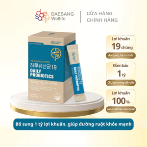 TPBVSK Men vi sinh 19 chủng Daesang Wellife Daily Probiotics 19 hộp 30 gói vị dâu (1 tỷ lợi khuẩn còn sống đến ruột)