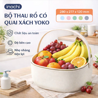 Bộ thau rổ có quai xách Inochi Yoko 27cm