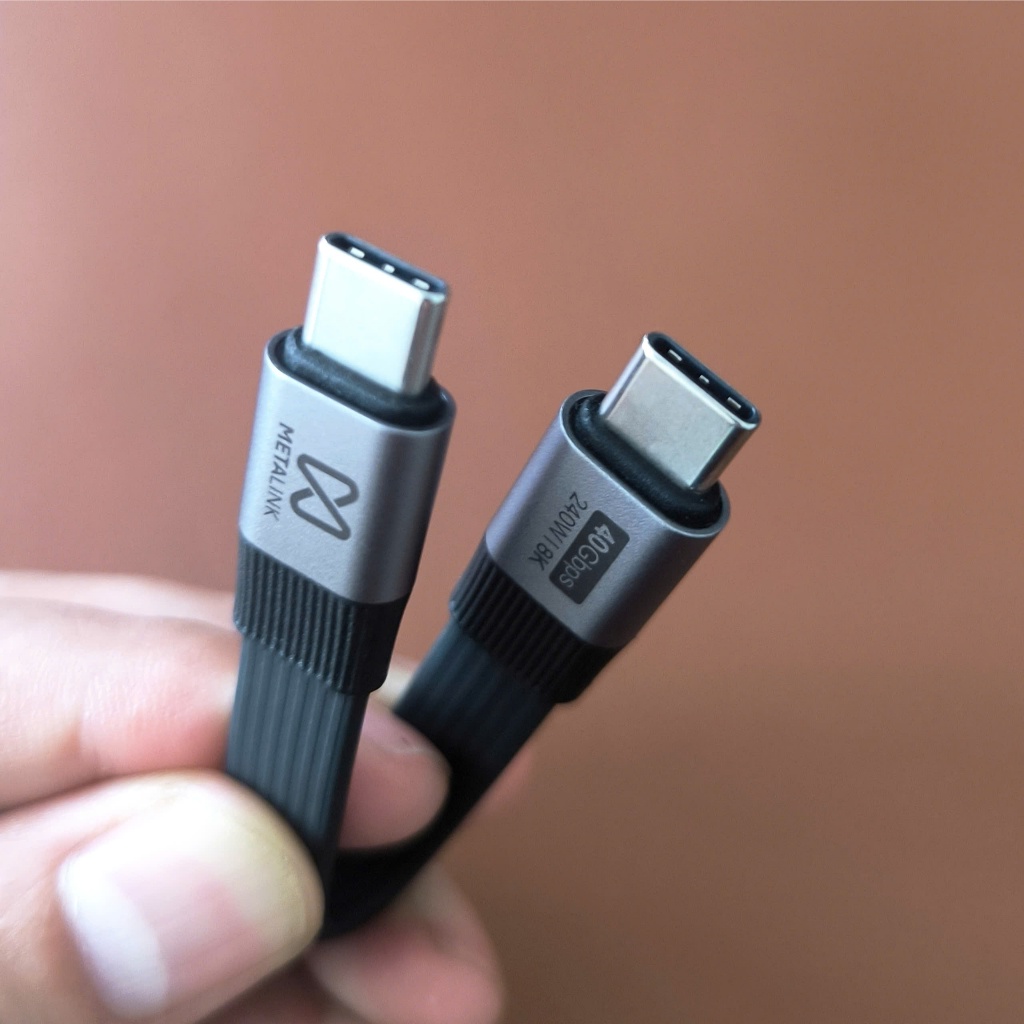 METALINK Cáp ngắn USB4 40G 240W 8K 13cm upgraded, đa năng, tương thích thunderbolt 4,3 | MTC4-13X