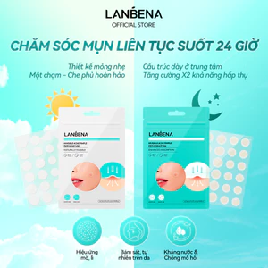 LANBENA Miếng dán mụn (ngày và đêm) -Miếng Dán Mụn Vô Hình Hỗ Trợ Giảm Mụn, Hút Nhân Mụn, Lành Mụn, Skincare