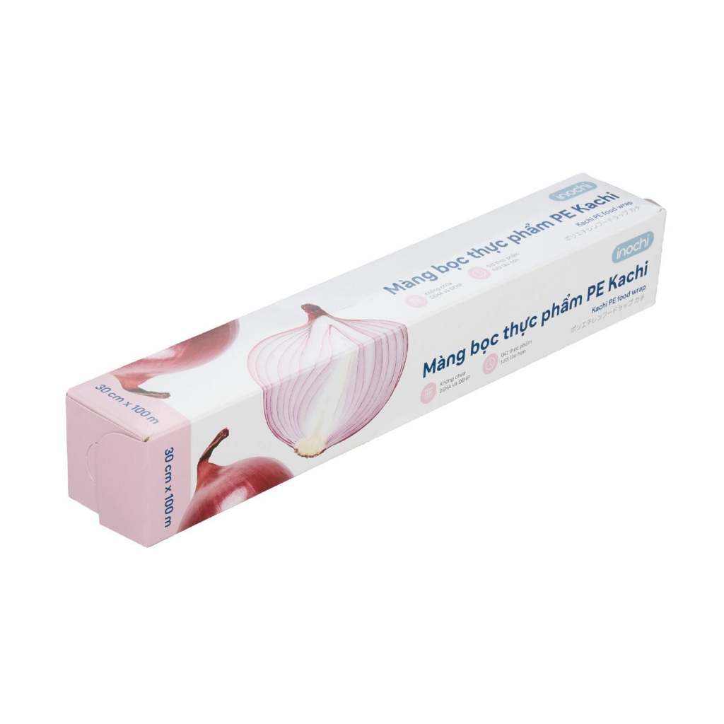 [MỚI] Màng bọc thực phẩm PE KACHI Inochi chịu nhiệt dưới 100*C, bảo quản tốt ngon thịt cá rau củ, ngăn mùi & vi khuẩn
