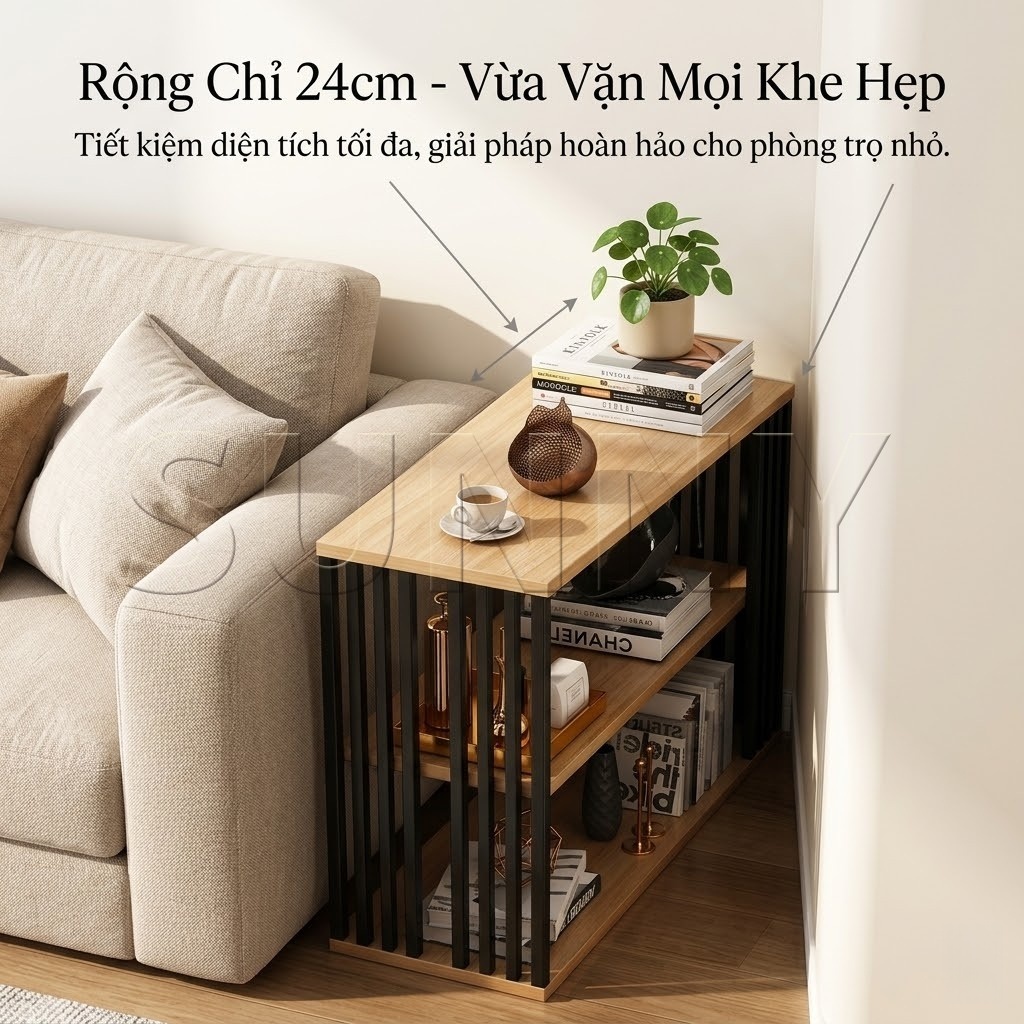 SUNNY Bàn trà mini Bàn phụ sofa phong cách nhẹ sang hiện đại nhỏ gọn đa năng tiết kiệm diện tích