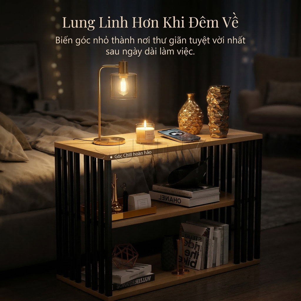 SUNNY Bàn trà mini Bàn phụ sofa phong cách nhẹ sang hiện đại nhỏ gọn đa năng tiết kiệm diện tích