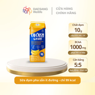 Sữa đạm pha sẵn DAESANG WELLIFE Mymeal Nu Protein Banana Low Sugar Low Fat vị chuối hộp 190ml