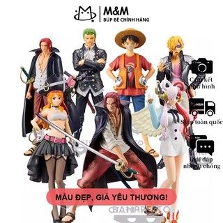 Figure One Piece Film Red – Ace, Luffy, Zoro, Uta, Nami – Mô Hình Bàn Làm Việc, Quà Tặng Anime