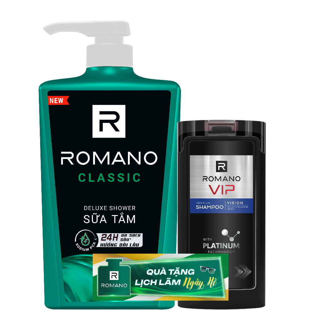 [TẶNG Chai 150g] Sữa tắm nam hương nước hoa Romano 650g (Tặng mùi ngẫu nhiên)