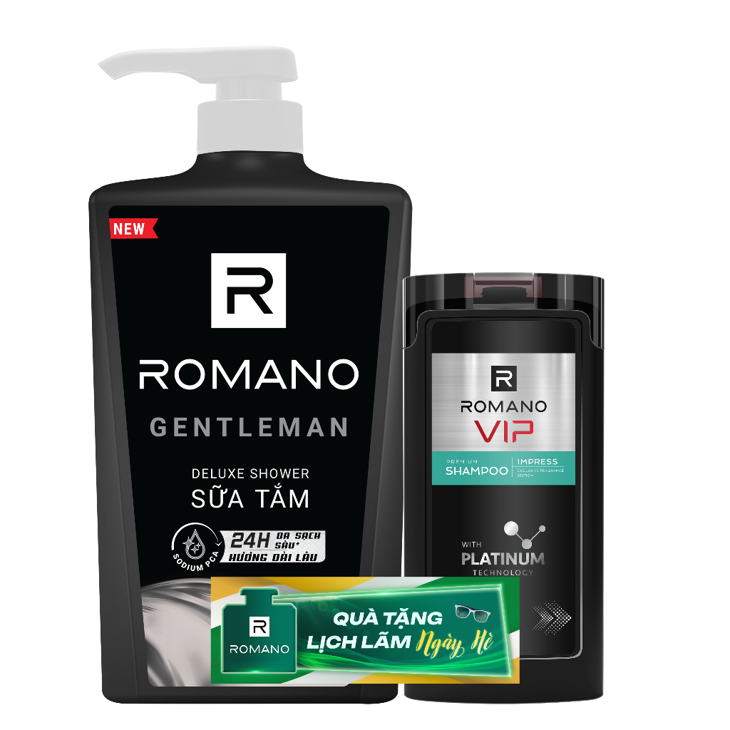 [TẶNG Chai 150g] Sữa tắm nam hương nước hoa Romano 650g (Tặng mùi ngẫu nhiên)