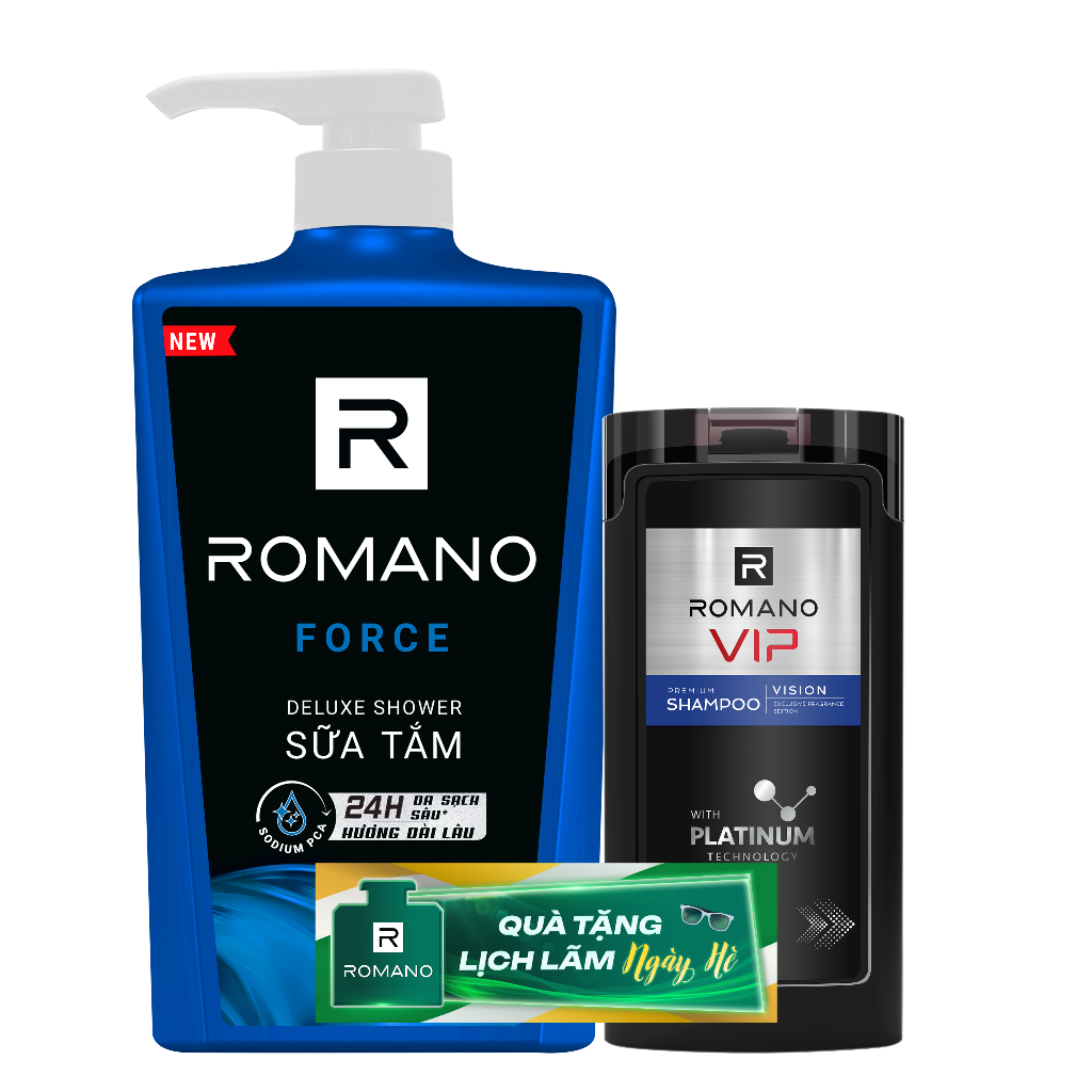 [TẶNG Chai 150g] Sữa tắm nam hương nước hoa Romano 650g (Tặng mùi ngẫu nhiên)