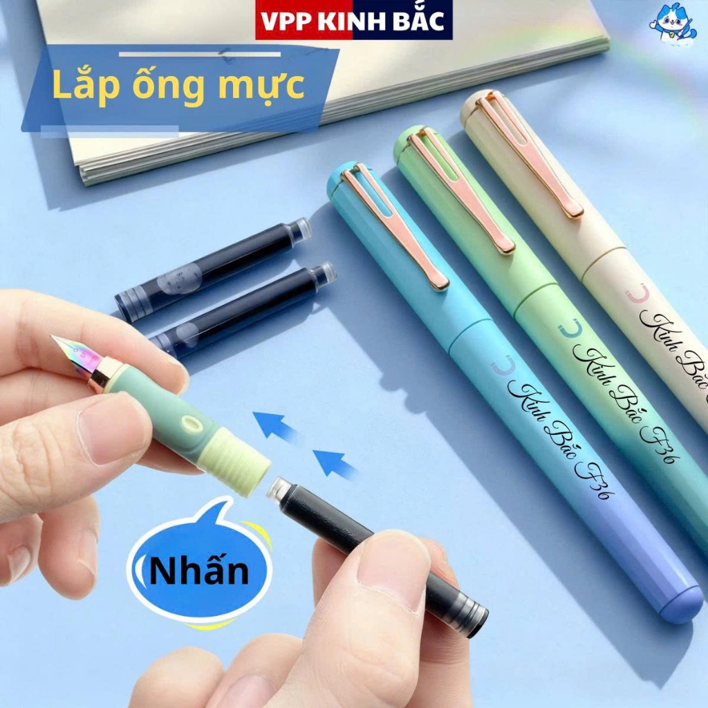 (Mẫu Hot 2026) Bút Máy Xóa Cầu Vồng -Ngòi 7 Màu Cứng, Bền, Nét Trơn Tru, Viết Êm Tay.Phù Hợp Cho Bé
