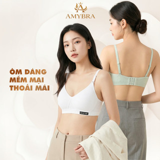 Combo Áo Ngực Nữ Chất Cotton Mềm Mịn Thoáng Khí - Set Áo Lót Nữ Không Gọng Mút Mỏng AMYBRA A554